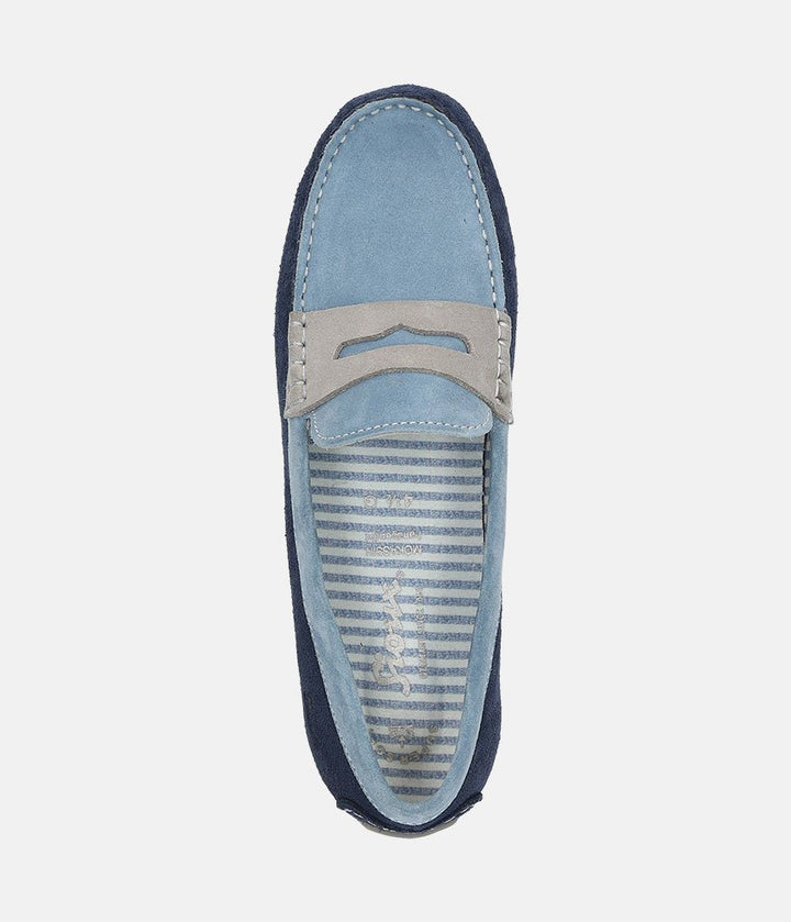 Sioux Driving Moccasins - Blue/Navy