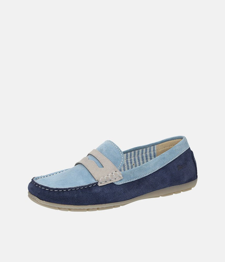 Sioux Driving Moccasins - Blue/Navy