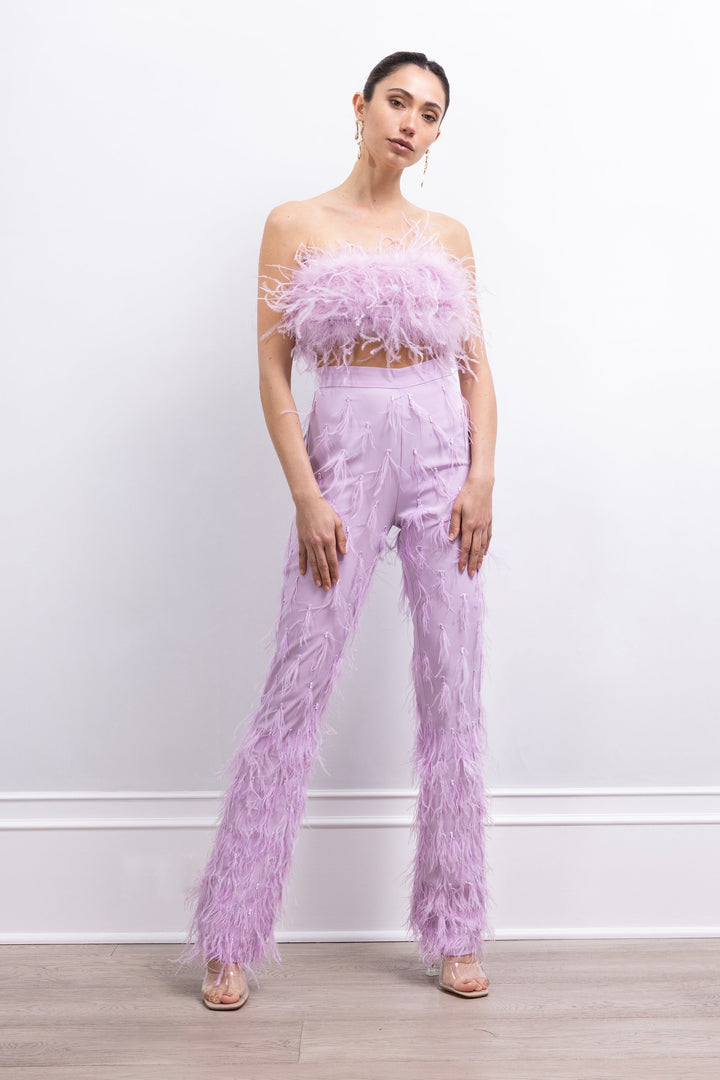 Starburst Feather Crop - Lilac