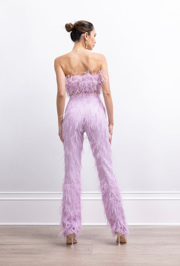 Starburst Feather Crop - Lilac
