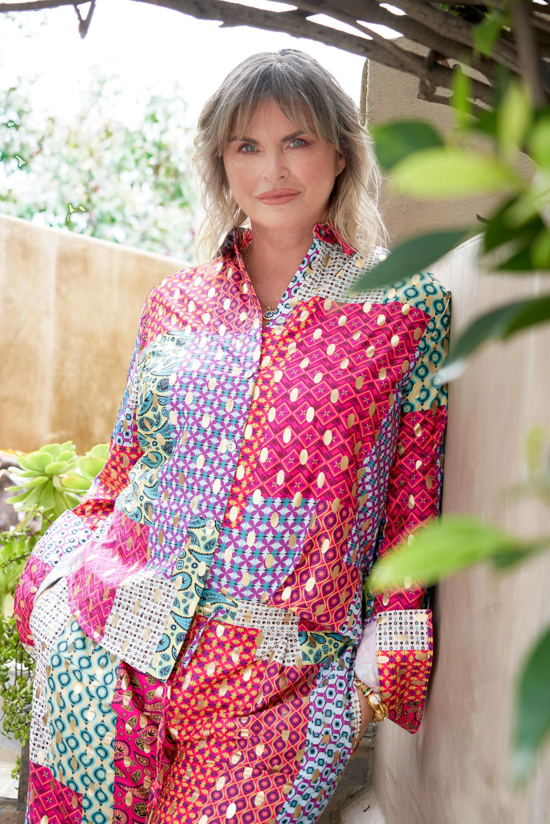 Tall Kaleidoscope Two-Piece Set - Gold Flecks