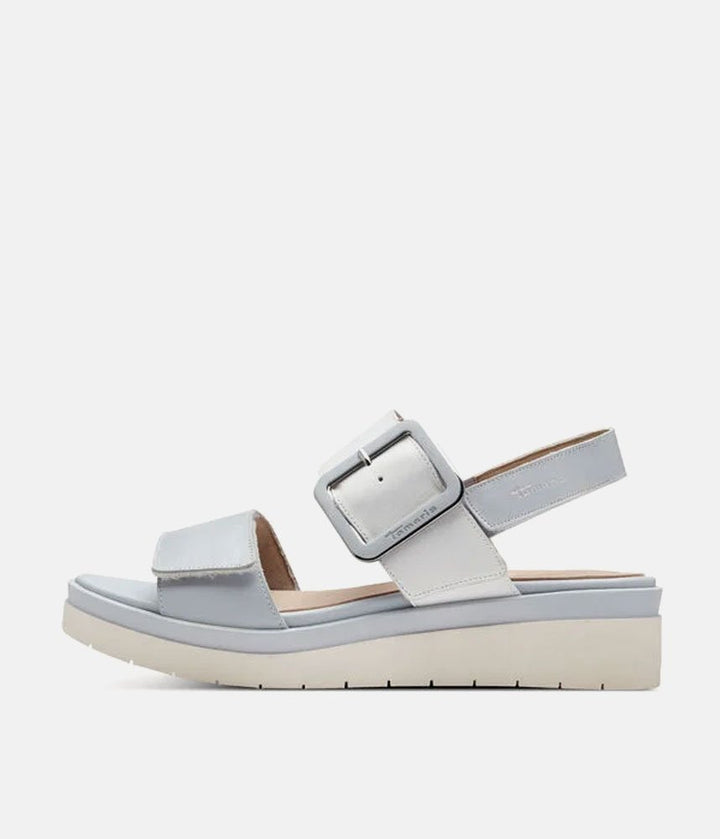 Tamaris Stylish Sky Blue Combi Wedge Sandals