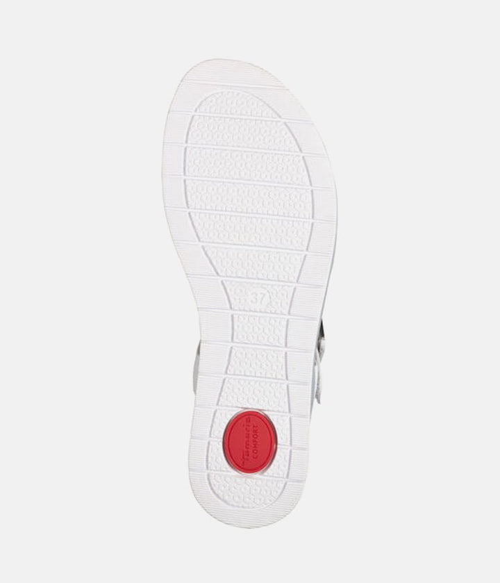 Tamaris Stylish White Combi Wedge Sandals