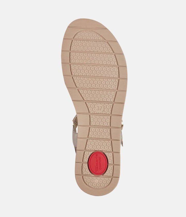 Tamaris Stylish Gold Wedge Sandals