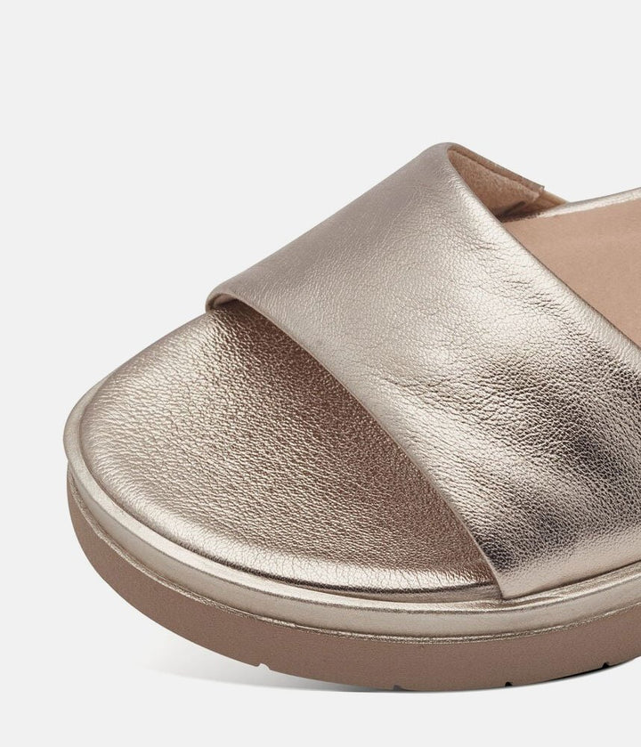 Tamaris Stylish Gold Wedge Sandals