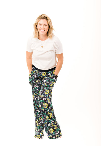 Tall Navy Floral Lounge Pants