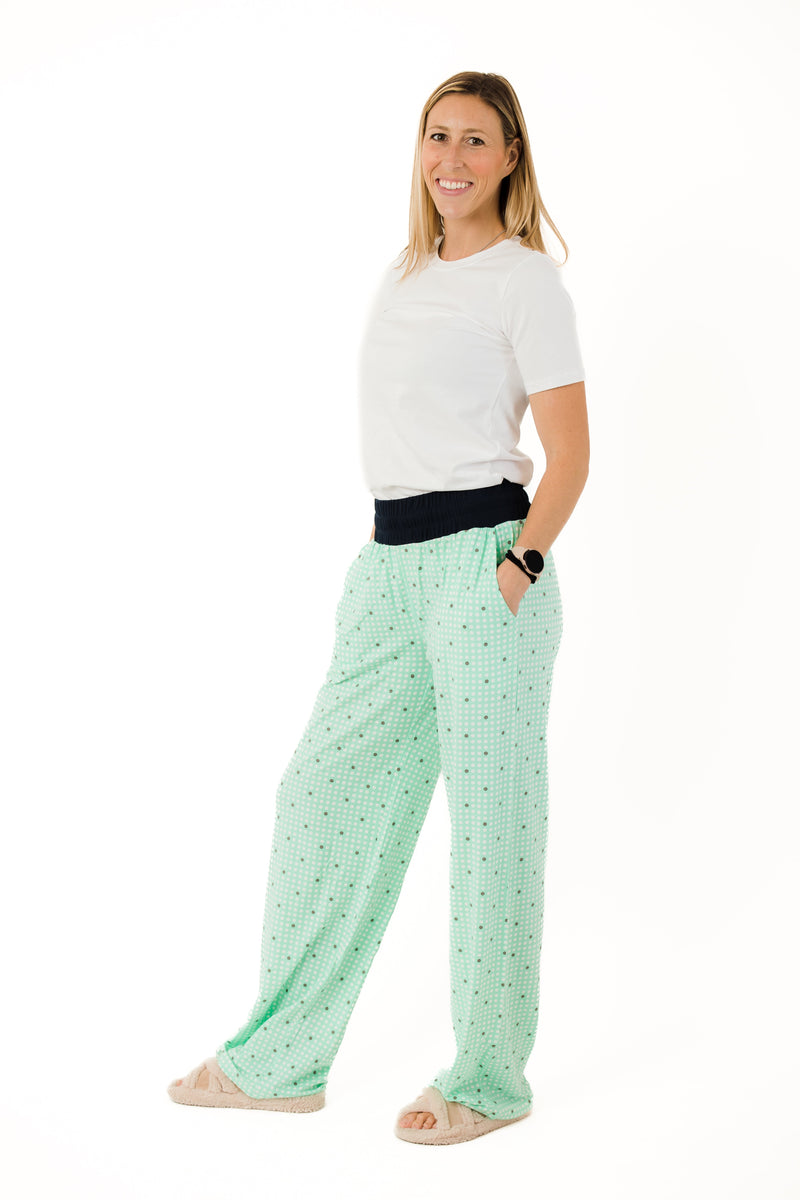 Tall Green Dot PJ Pants