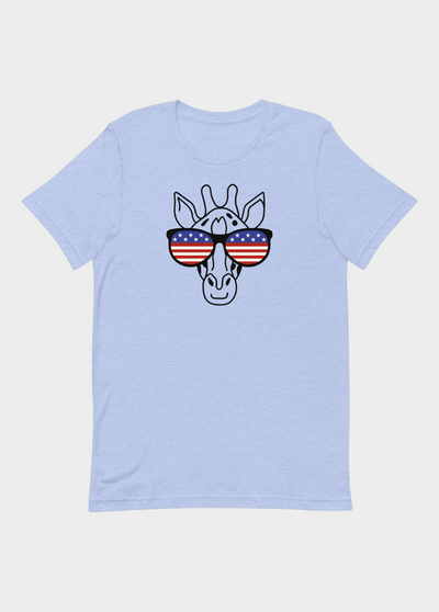 PATRIOTIC GIRAFFE T-SHIRT (FINAL SALE)