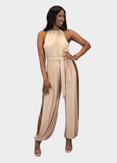 Cairo Jumpsuit - Gold Shimmer