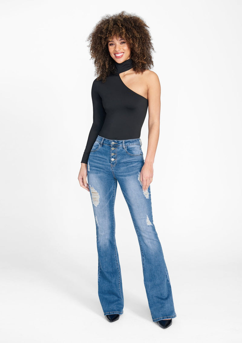 Tall Cindy Distressed Flare Jeans