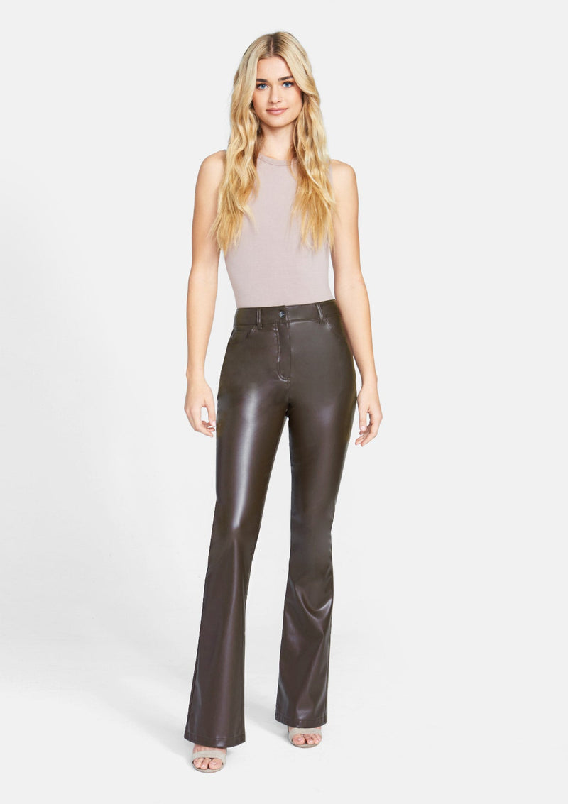 Tall Lexa Faux Leather Flare Pants