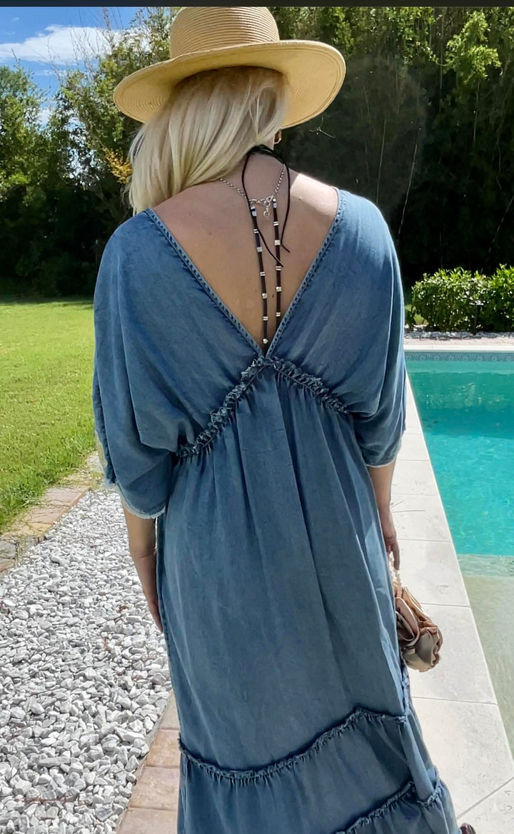 Yellowstone Denim Maxi Dress