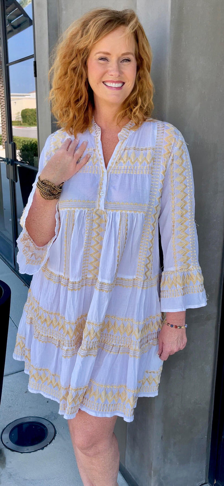 DAPHNE (Ivory & Gold) Midi
