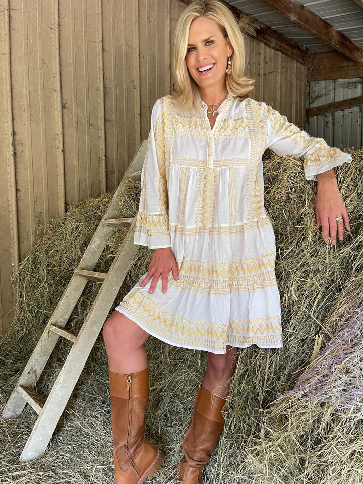 DAPHNE (Ivory & Gold) Midi