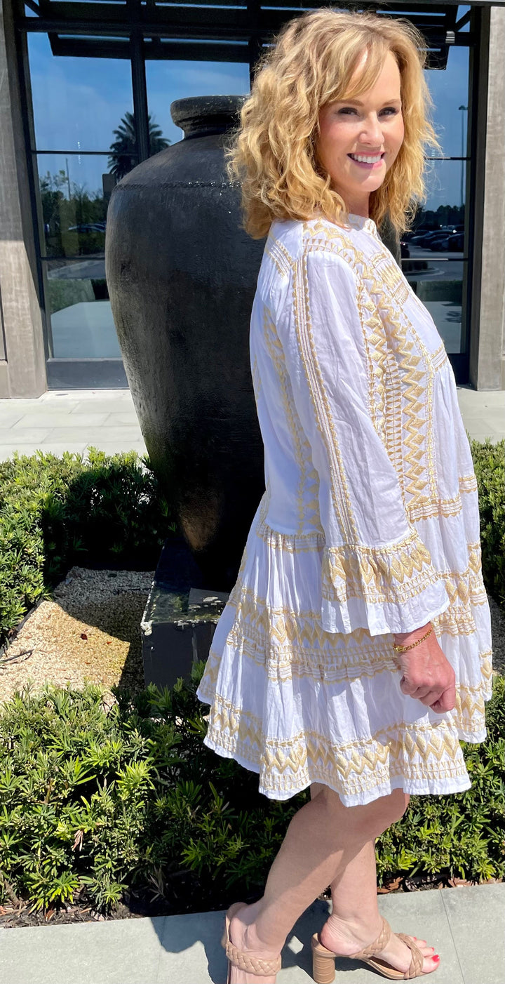 DAPHNE (Ivory & Gold) Midi