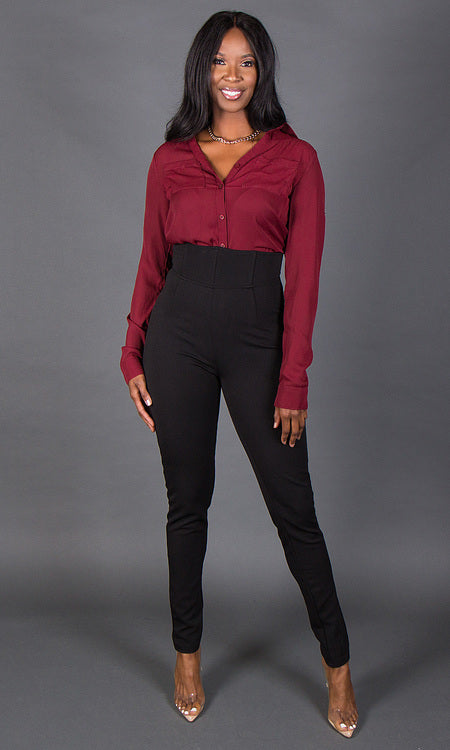 Avery Blouse - Wine