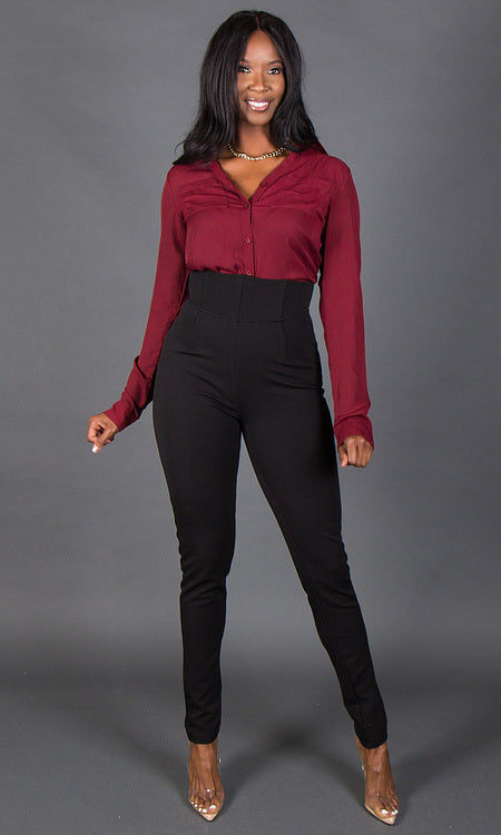 Avery Blouse - Wine