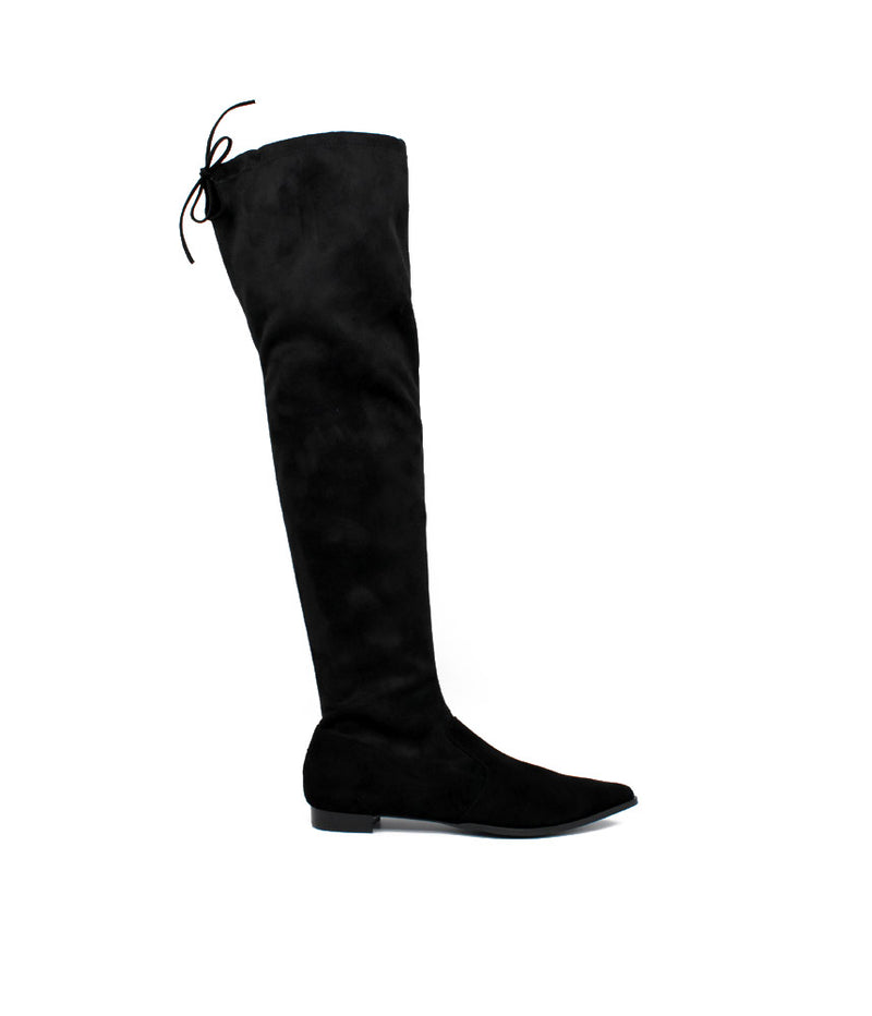 Fabulous Over The Knee Black Suede Boots