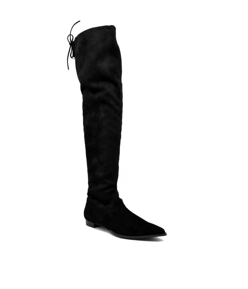 Fabulous Over The Knee Black Suede Boots