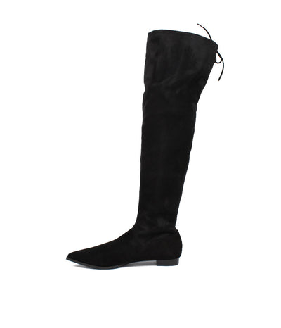 Fabulous Over The Knee Black Suede Boots