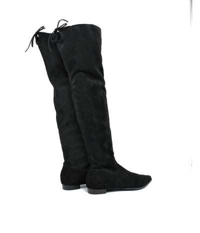 Fabulous Over The Knee Black Suede Boots