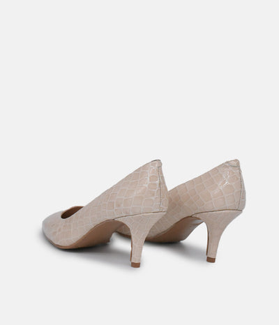 Cinderella Shoes Fabulous Beige Leather Stiletto Heel
