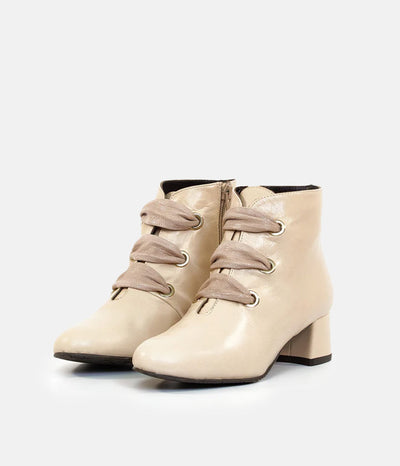 Brenda Zaro Stylish Beige Ankle Boots