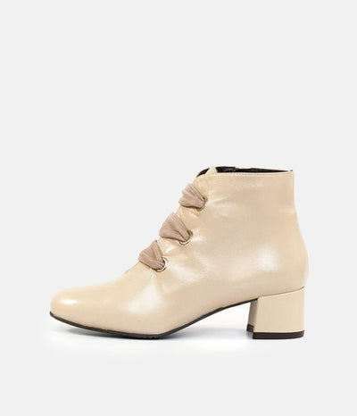 Brenda Zaro Stylish Beige Ankle Boots