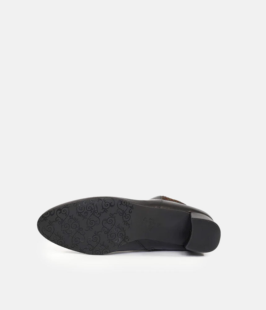 Brenda Zaro Classic Black Leather Ankle Boots