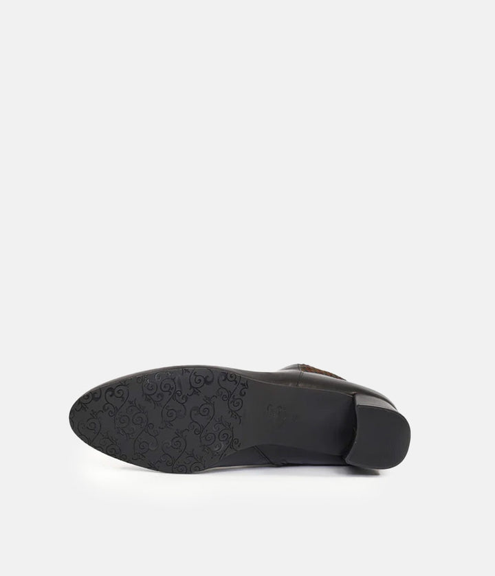 Brenda Zaro Classic Black Leather Ankle Boots