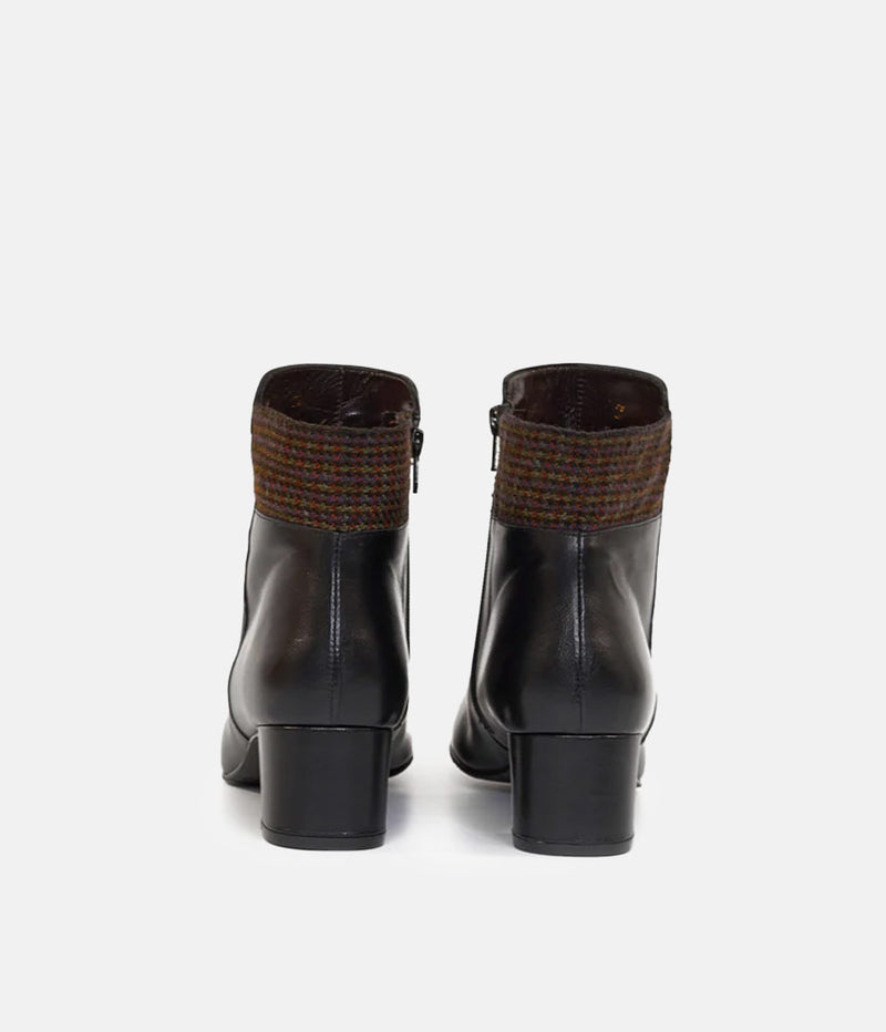 Brenda Zaro Classic Black Leather Ankle Boots