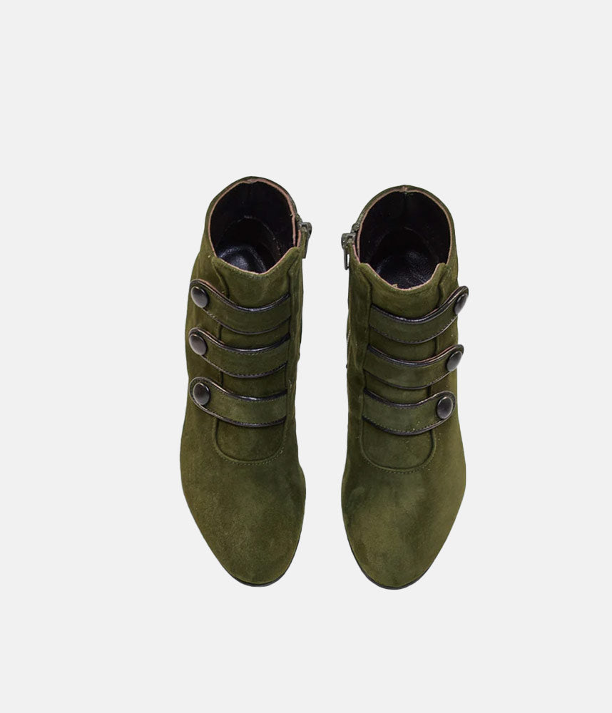 Brenda Zaro Stylish Velour Ankle Boots