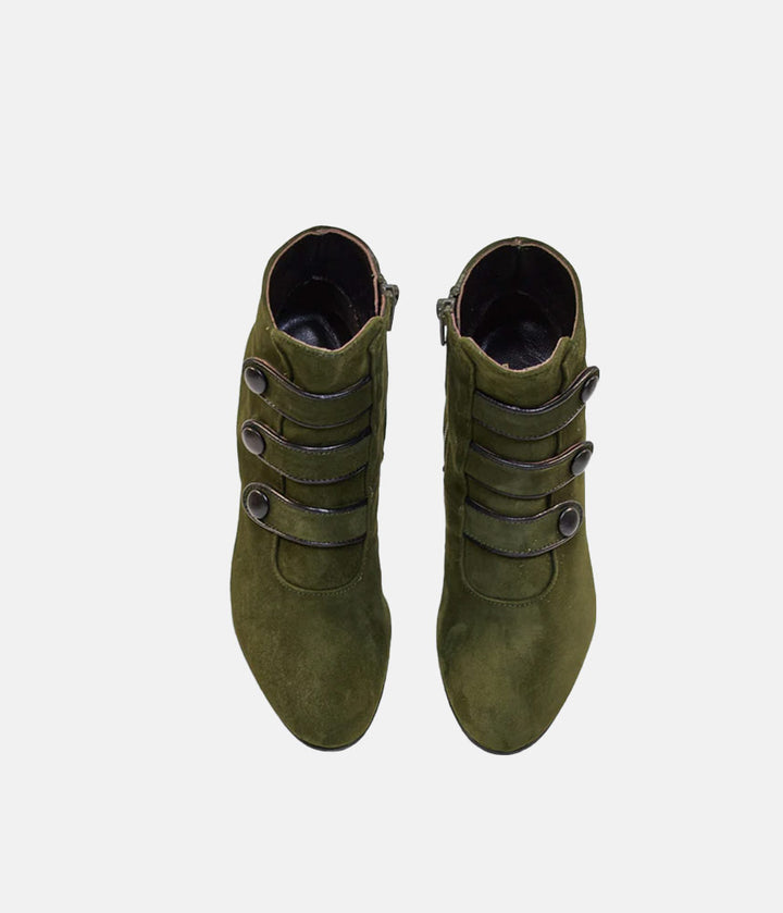 Brenda Zaro Stylish Velour Ankle Boots