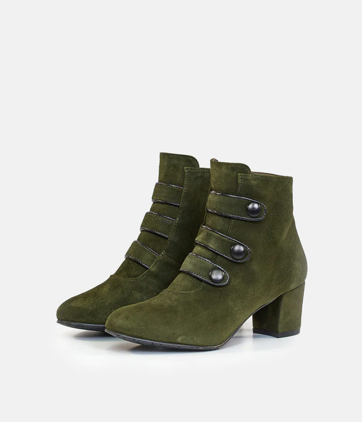 Brenda Zaro Stylish Velour Ankle Boots