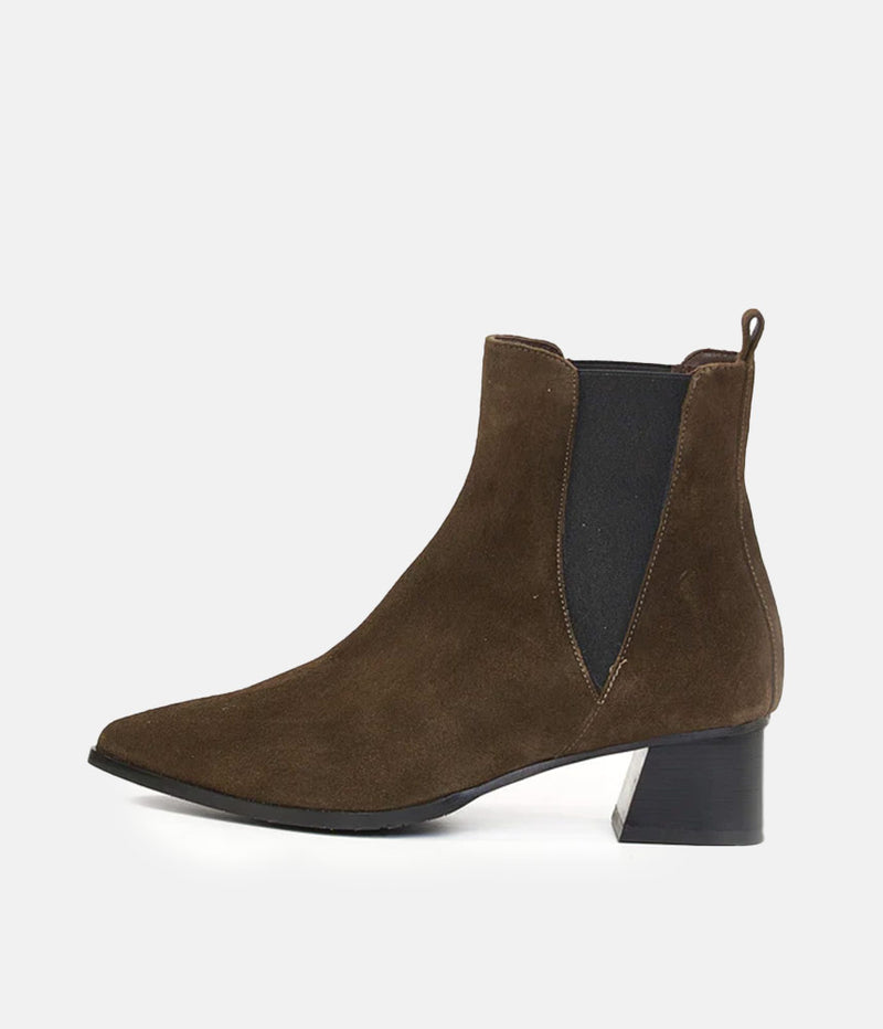 Premium Brown Suede Ankle Boots