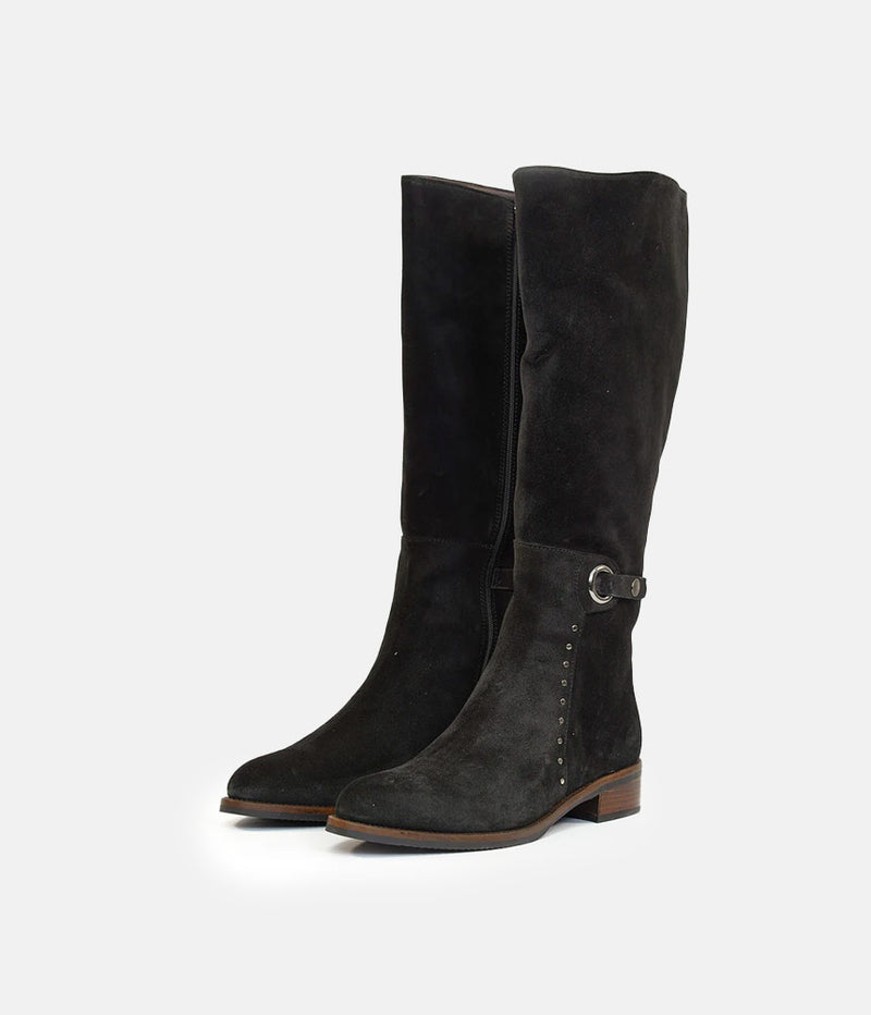 Tall Galls Beautiful Black Suede Long Boots