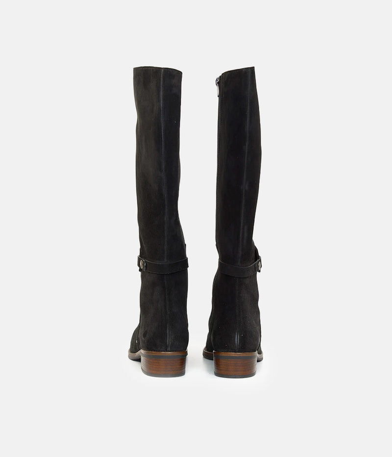 Tall Galls Beautiful Black Suede Long Boots