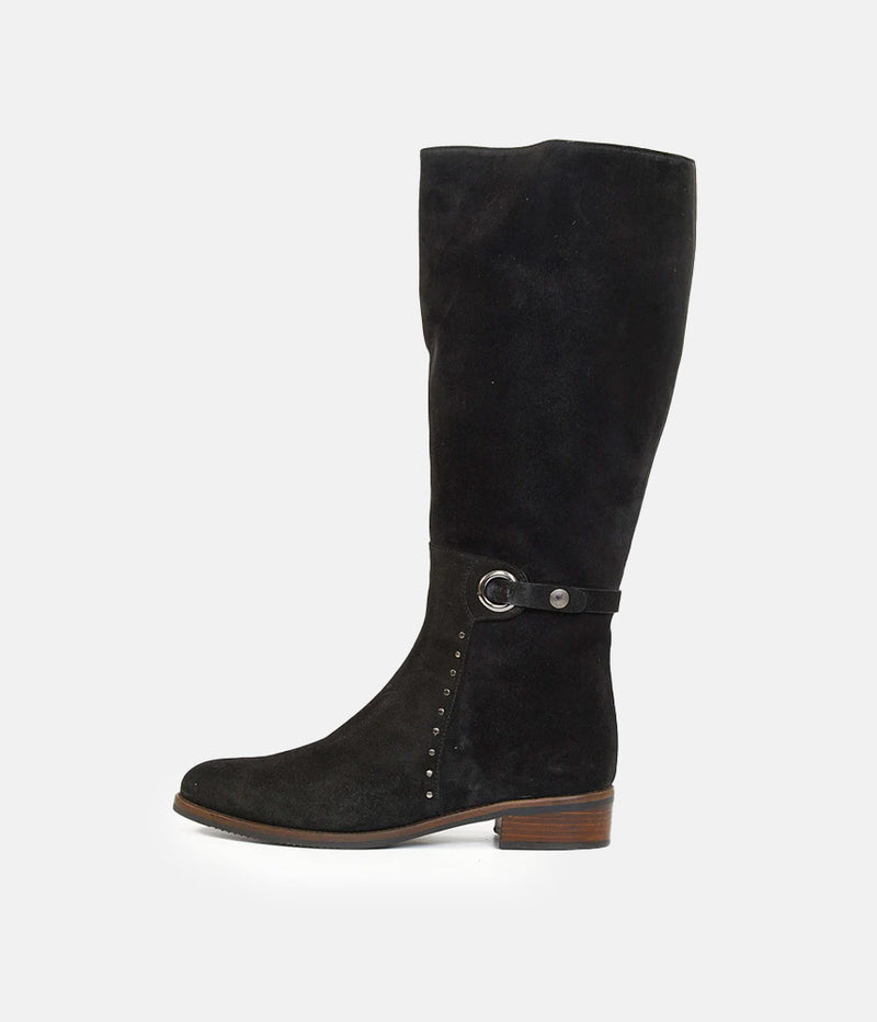 Tall Galls Beautiful Black Suede Long Boots