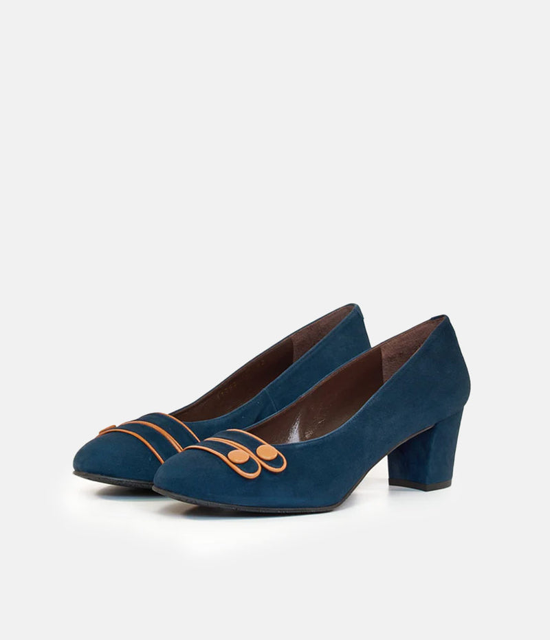 Brenda Zaro Premium Navy Suede Heels