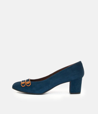 Brenda Zaro Premium Navy Suede Heels