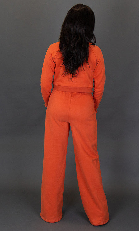 City Vibes Sweat Jacket - Burnt Orange
