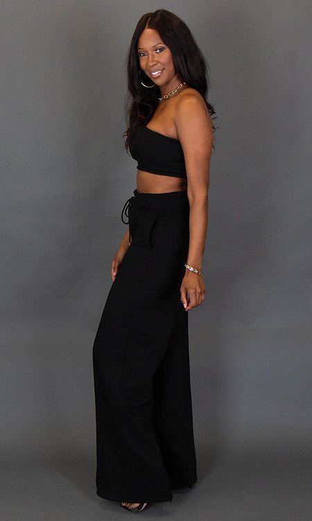 City Vibes One Shoulder Top - Black