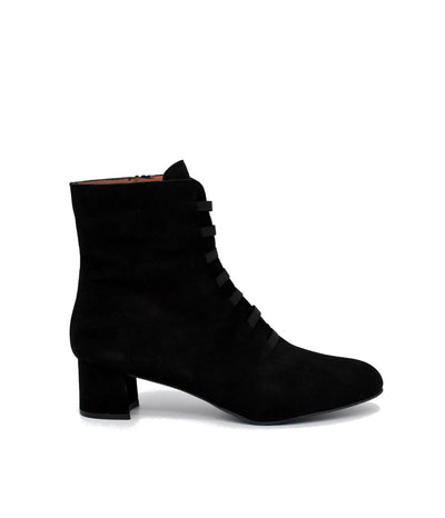 Gorgeous Black Suede Cinderella Ankle Boots