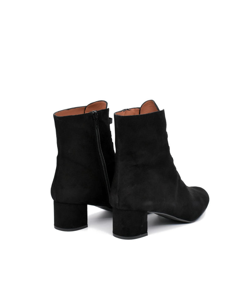 Gorgeous Black Suede Cinderella Ankle Boots