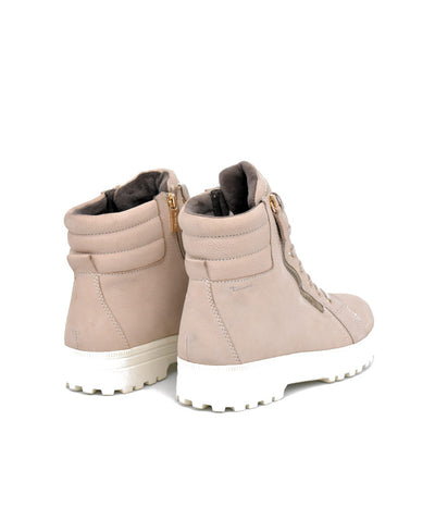 Tamaris Lace Up Ivory Ankle Bootie