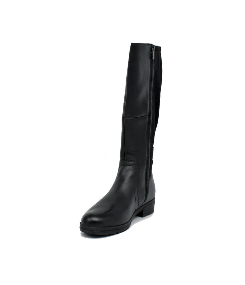 Tamaris Versatile Black Leather Knee High Boots