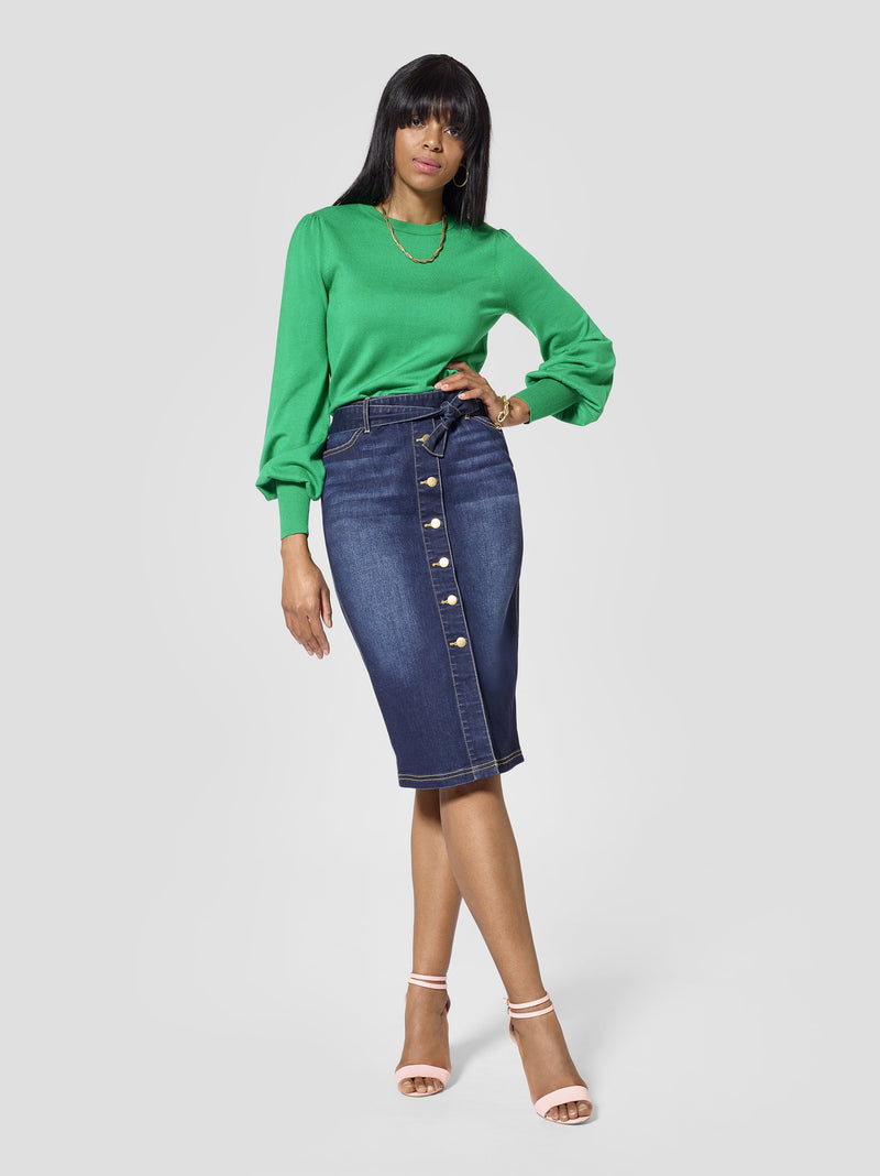 Tall Green Puff Sleeve Sweater | Tall Sweater | Tall Size