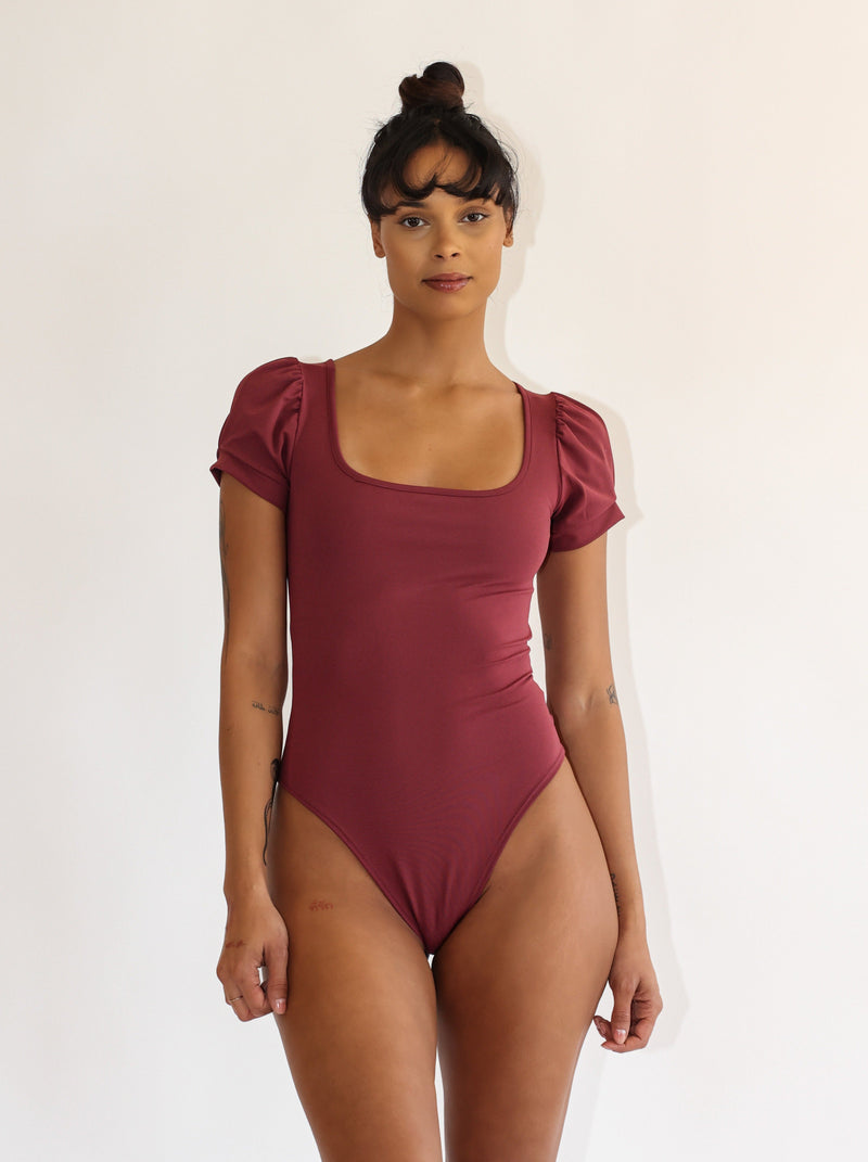 The Helen Puff Sleeve Bodysuit – Tall Size