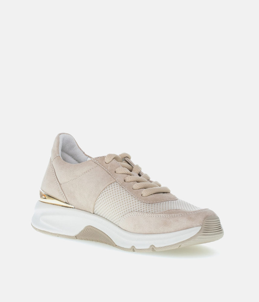 Gabor Fab Beige Rolling Soft Trainers