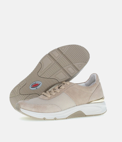 Gabor Fab Beige Rolling Soft Trainers